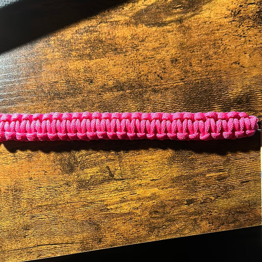 Pink Paracord Keychain