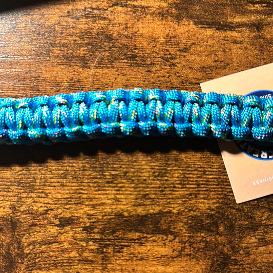 Blue, Pink, Yellow Paracord Keychain